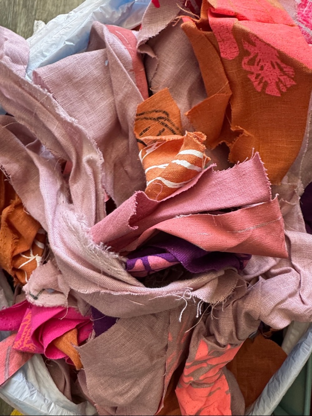 Kealopiko Fabric Scraps, Pinks, Purples, and Yellows - Picture 2 of 4